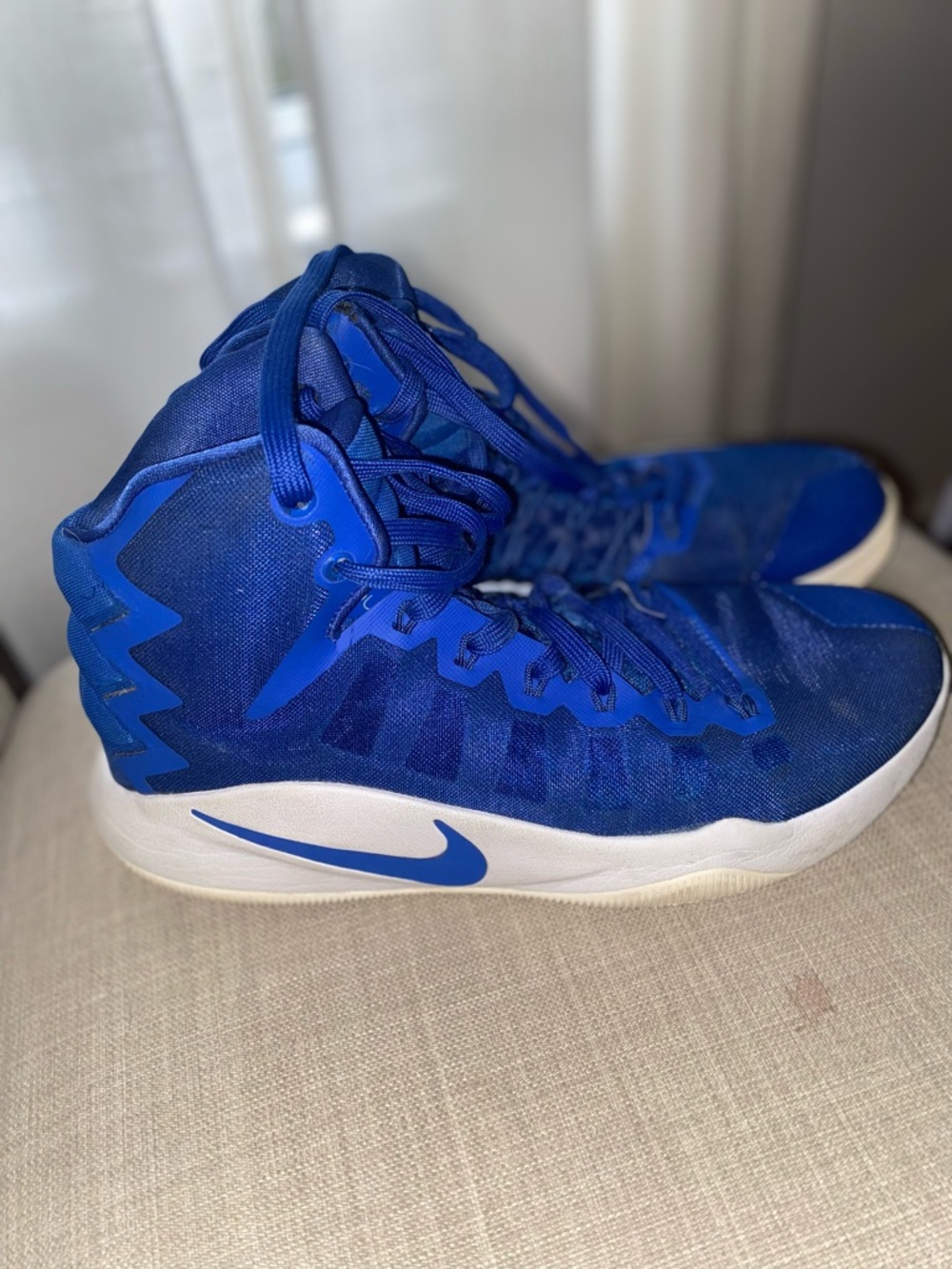 Nike Royal Blue High-Top Hyperdunks 2016 Basketball Sneakers